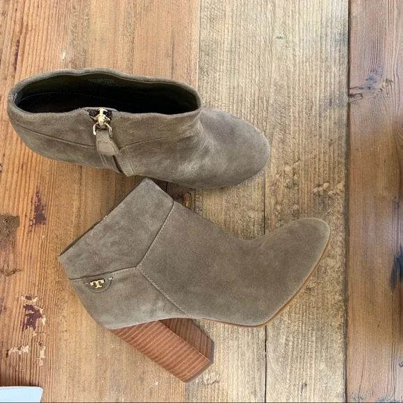 Tory Burch Taupe Ankle Boots - Picture 5 of 9